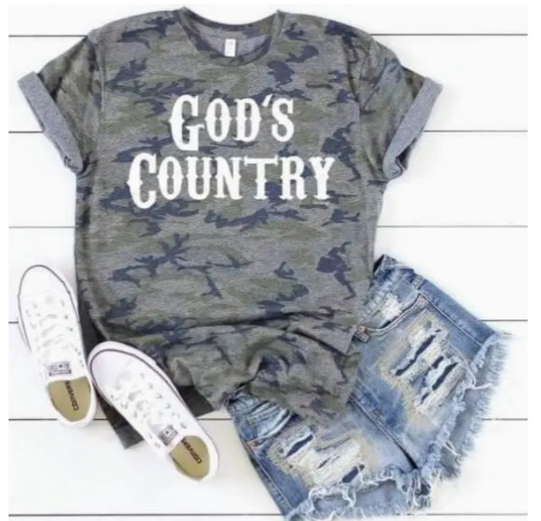 “God’s Country” T-Shirt In Camo