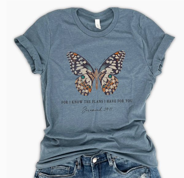 “For I Know” T-Shirt In Heather Slate