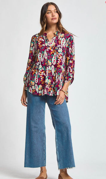Dear Scarlett "Lizzy" Top In Wine