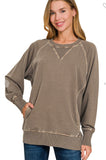 Zenana Pocket Sweatshirt, Assorted Colors