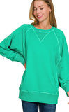Zenana Pocket Sweatshirt, Assorted Colors