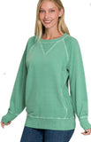 Zenana Pocket Sweatshirt, Assorted Colors