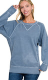 Zenana Pocket Sweatshirt, Assorted Colors