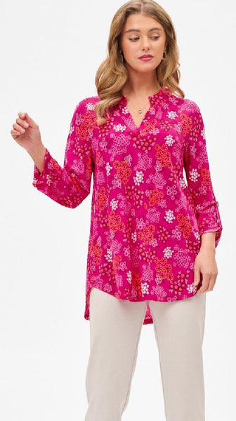 Dear Scarlett "Liz" Top In Pink Floral