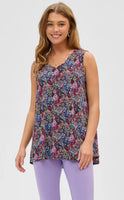 Dear Scarlett "Ivy" Sleeveless Top In Black