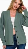 Zenana Short Sweater Cardigan, Assorted Colors