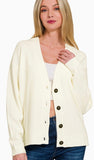 Zenana Short Sweater Cardigan, Assorted Colors