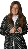 LULU MAC Raincoat in Black/White Polka Dots