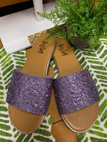 Hey Girl By Corkys “Pizzazz” In Lavender Jewels