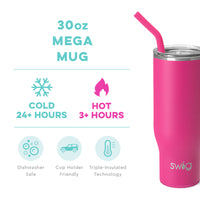Swig Mega Mug 30oz In Hot Pink
