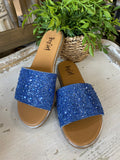 Hey Girl By Corkys “Pizzazz” In Blue Jewels