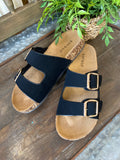 Bamboo “Champion”  Sandals In Black