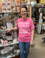 “Grace Upon Grace” Bella Canvas T-Shirt In Pink