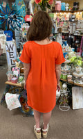 Mittoshop V-Neck Dress In Coral