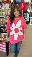 Jodifl Daisy Top in Hot Pink
