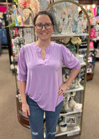 Dear Scarlett "Liz" Smocked Sleeve Top, Assorted Colors