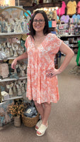 Mittoshop Paisley Babydoll Dress In Coral