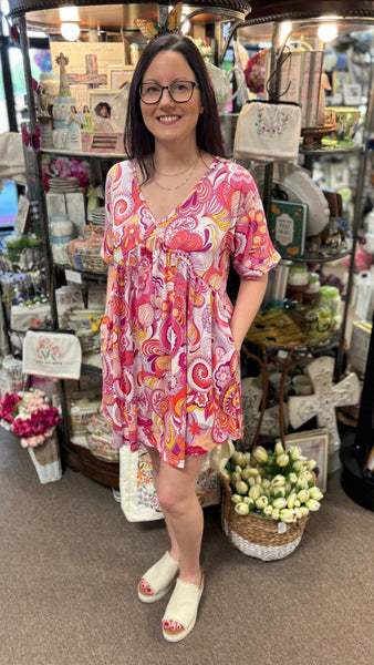 Mittoshop Mod Paisley Babydoll Dress, Assorted Colors