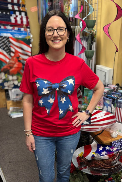 “American Star Bow” T-Shirt In Red