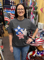 “Glitter”Stars T-Shirt In Dark Grey