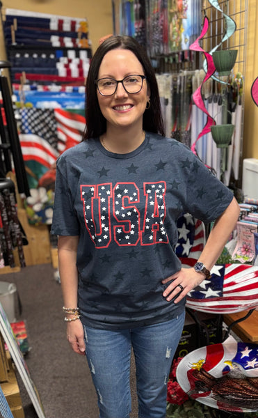 “USA Stars” T-Shirt In Navy