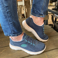 Skechers Summits - Fun Flare In Navy/Mint