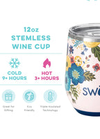 Swig "Bella Rosa” 14oz Stemless Wine Cup