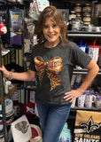 Leopard Football Bow  T-Shirt In Graphite