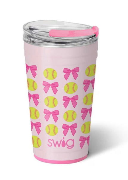 Swig “Pitch Hit Run” 24oz Party Cup
