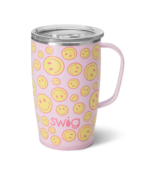 SWIG - Smiley Face Travel Mug 22oz