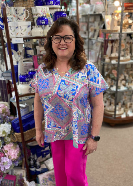 Andrée Patterned Top In Multicolor