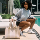 CASE-MATE, Latte Gingham Bow Jelly Tote