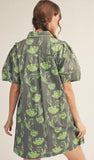 JODIFL Front Button Up Floral Dress