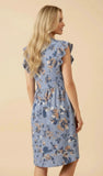 HEIMISH Floral Pinstripe Babydoll Dress