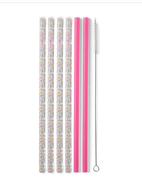 Swig Reusable Straw Set (Tall) In Confetti